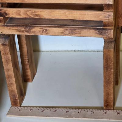 LOT 130S: Three Vintage Handmade Wooden Holiday Crafts & Table Quilts