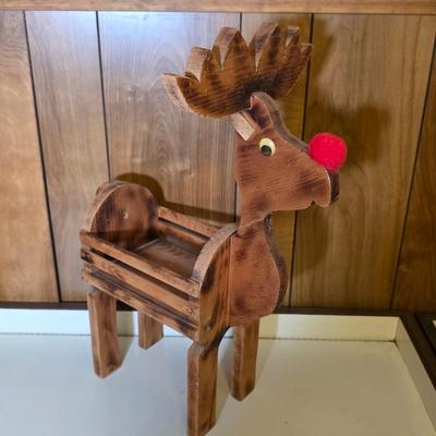 LOT 130S: Three Vintage Handmade Wooden Holiday Crafts & Table Quilts