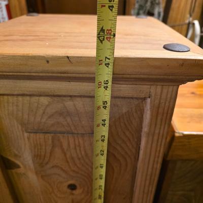 LOT 135S: Rustic Mexican Pine 5-Drawer Tall Cabinet W/Metal Ring Drawer Pulls
