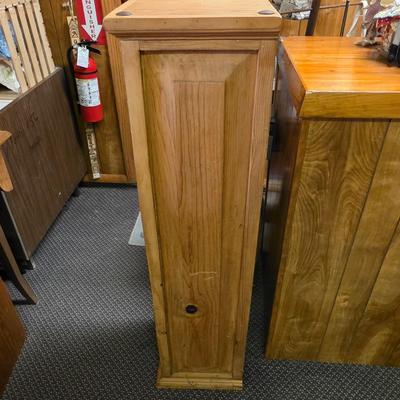 LOT 135S: Rustic Mexican Pine 5-Drawer Tall Cabinet W/Metal Ring Drawer Pulls
