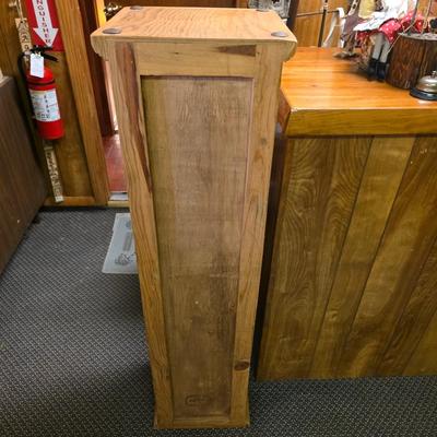 LOT 135S: Rustic Mexican Pine 5-Drawer Tall Cabinet W/Metal Ring Drawer Pulls
