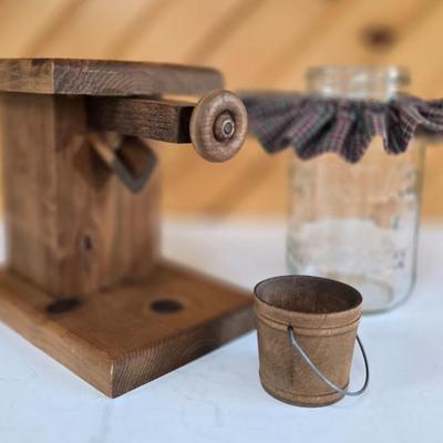 LOT 148F: Small Coffee Grinder and Handmade Dispenser