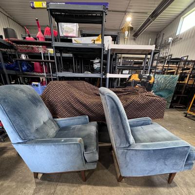 DUNBAR / EDWARD WORMLEY (2) two chairs