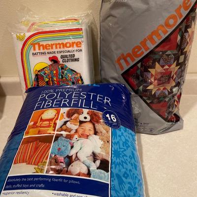 Thermore and poly fiberfill