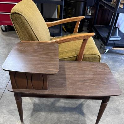 MCM Pair of Chairs W;/ center table - One rocker & one stationary - Very comfortable & Solid