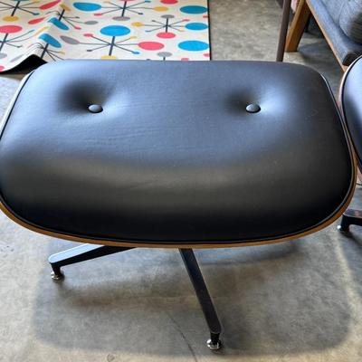 HERMAN MILLER New Eames / Herman Miller Style Recliner & Ottoman - Leather