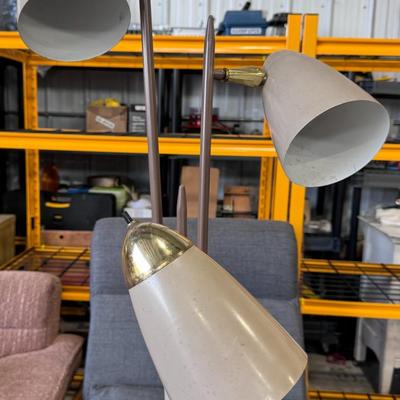 MCM bullet shade floor lamp. 3 Adjustable shades