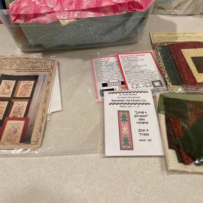 Fabric pieces and small tote