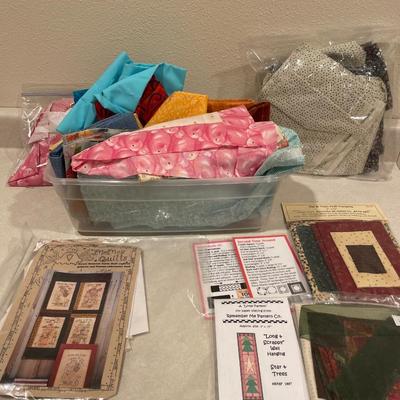Fabric pieces and small tote