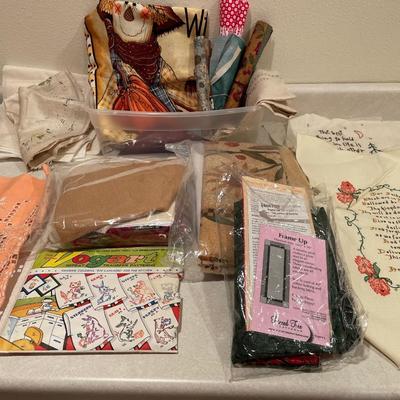 Needle point and fall crafting items