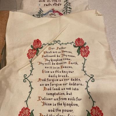 Needle point and fall crafting items
