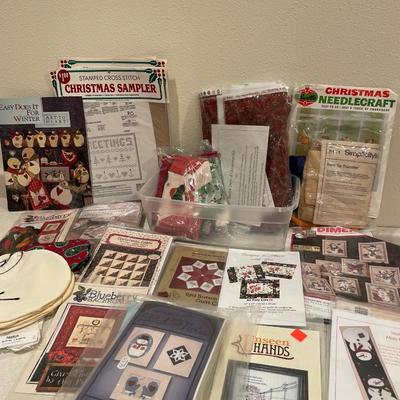 Lot of Christmas crafting items
