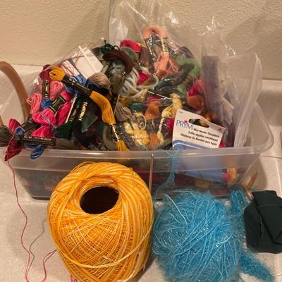 2 totes of floss and thread