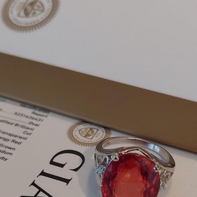 GIA CERTIFIED LAB GROWN RUBY RING