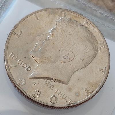 1980 D Kennedy Coin