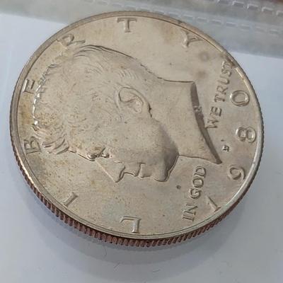 1980 D Kennedy Coin