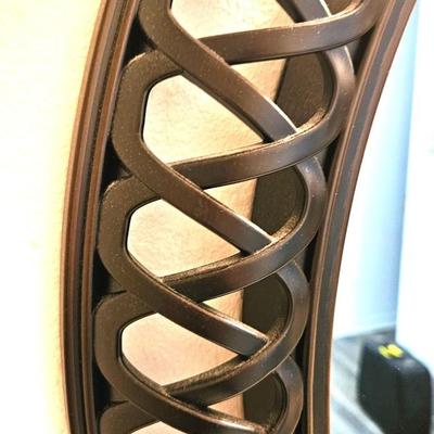 Brown Circular Mirror