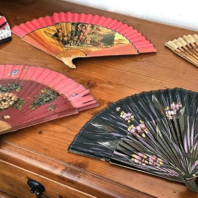 Vintage Folding Fan Lot