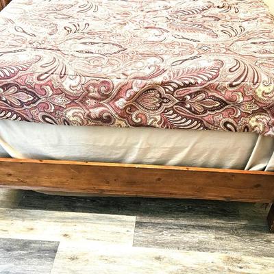 Wood Bed, Including Linen and Mattresses