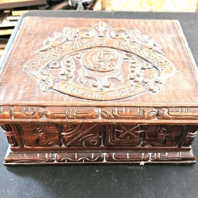 3 Wood Hand Carved Boxes