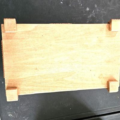 3 Wood Hand Carved Boxes