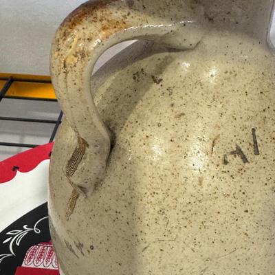 LYONS Primitive Salt Glaze stoneware jug 1850's NY