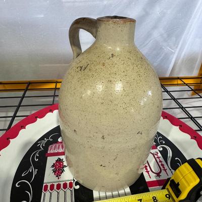 LYONS Primitive Salt Glaze stoneware jug 1850's NY