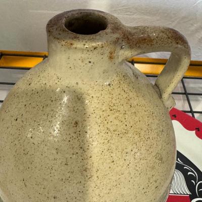 LYONS Primitive Salt Glaze stoneware jug 1850's NY
