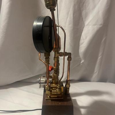 Asheville Artist Graeme Priddle Steampunk Style Table Lamp (LR-MG)