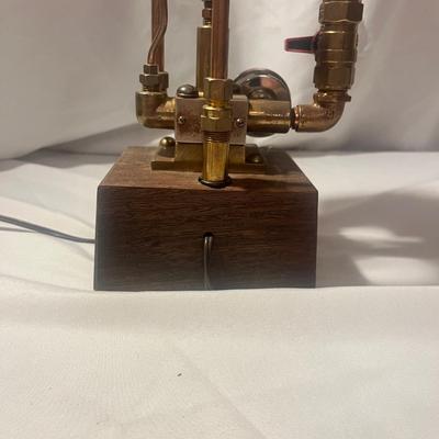 Asheville Artist Graeme Priddle Steampunk Style Table Lamp (LR-MG)