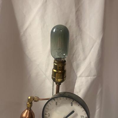 Asheville Artist Graeme Priddle Steampunk Style Table Lamp (LR-MG)