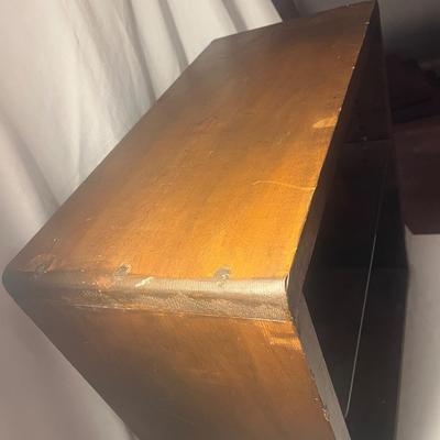 Wooden Shelf/Table with Glass Shelf (LR-MG)