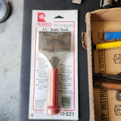 Tool Lot Chisels Carpet Stair Tool and more