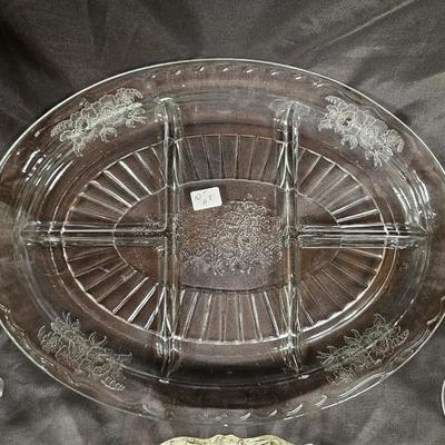 Lot of 8 Vintage Items Including Divided Relish Dishes, Honey Dishes and Sugar & Creamer