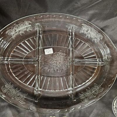 Lot of 8 Vintage Items Including Divided Relish Dishes, Honey Dishes and Sugar & Creamer