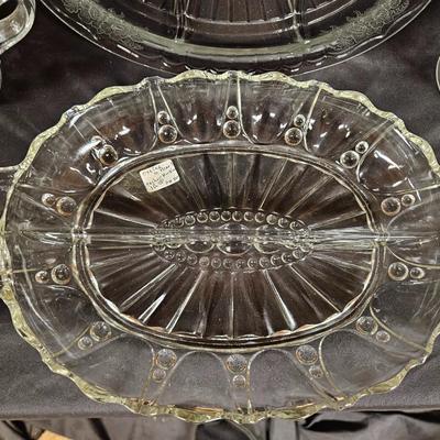 Lot of 8 Vintage Items Including Divided Relish Dishes, Honey Dishes and Sugar & Creamer
