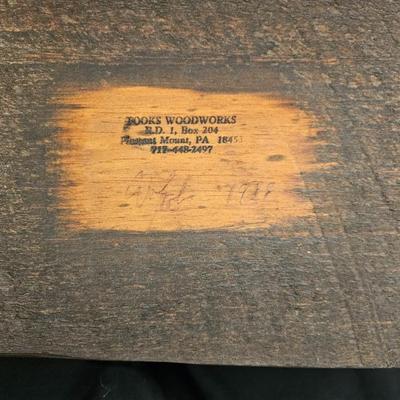 Vintage Hand Carved Wooden Signed Wall Hanging 29" x 18" - Heavy Duty c. 1988