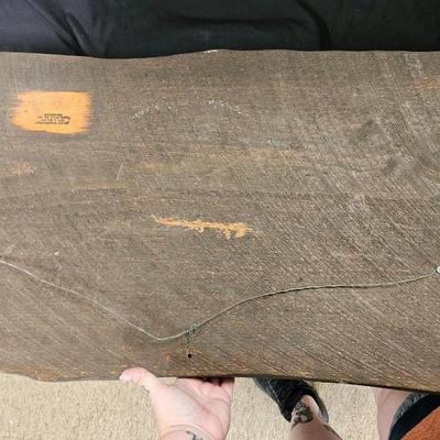 Vintage Hand Carved Wooden Signed Wall Hanging 29" x 18" - Heavy Duty c. 1988