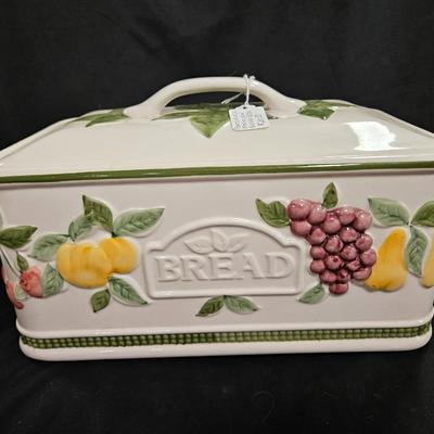 Lot of 3 Vintage Items Including Portuguese Bread Box, Teleflora Teapot and Rio Hondo California Pottery Type Piggy Bank