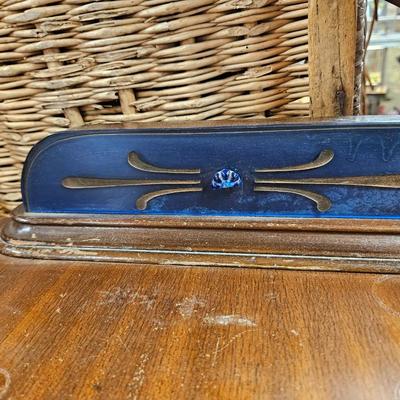 Vintage Waterfall Dresser with Blue Glass Highlights 42" x 36" x 19"