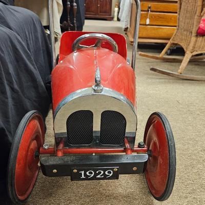 Vintage American Retro Red Pedal Car