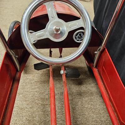 Vintage American Retro Red Pedal Car