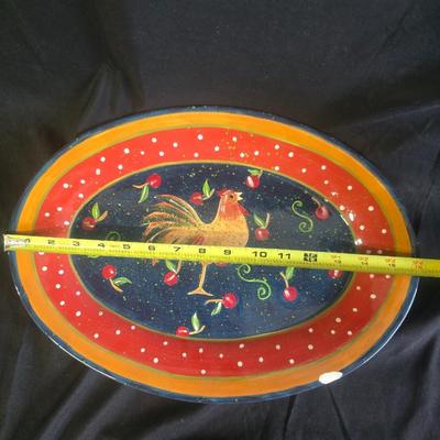DECORATIVE ROOSTER PLATES