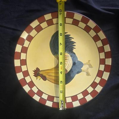DECORATIVE ROOSTER PLATES