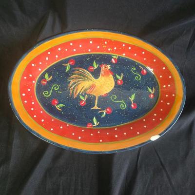 DECORATIVE ROOSTER PLATES