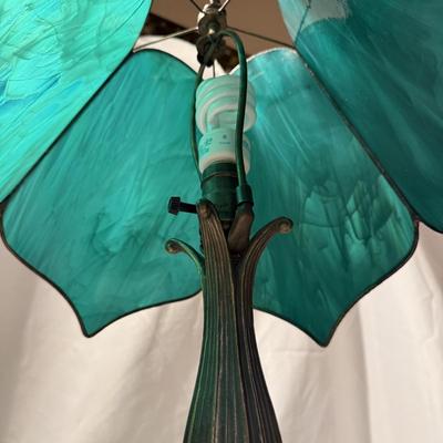 Art Nouveau Lamp with Stained Glass Shade (LR-BM)
