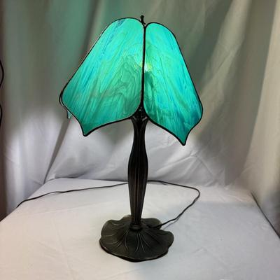 Art Nouveau Lamp with Stained Glass Shade (LR-BM)