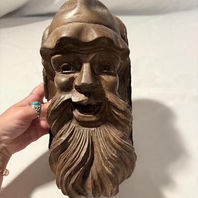Two Carved Wooden Heads (LR-BM)