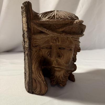 Two Carved Wooden Heads (LR-BM)