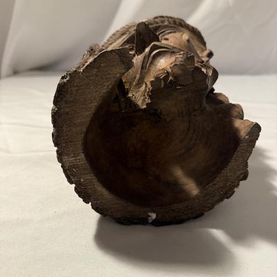 Two Carved Wooden Heads (LR-BM)
